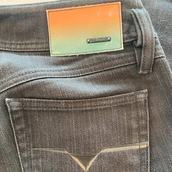 Diesel Industry Jeans - Black/Charcoal - Size 28 / Inseam 26", Knee-Detail - Picture 9 of 10